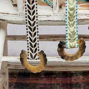 Black Leaf Fabric Belt